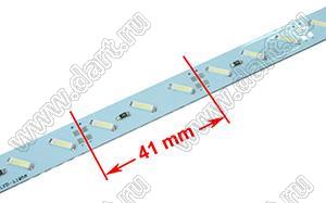 BLLINE-1000-PCB7020(2)-72-12V светодиодная линейка на алюминиевой плате для подсветки витрин на ЧИП светододах SMD7020, 72 светодиода, длина 1 метр