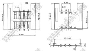 SIM-2.54-2.2 держатель SIM карты; 6-конт.