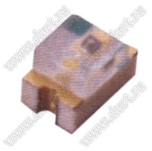 BT17-21UYOC/S530A2/TR8 0805 ЧИП светодиод; типоразмер 0805; янтарный; λD=605нм; IV=100-160мКд; 2θ½=140°