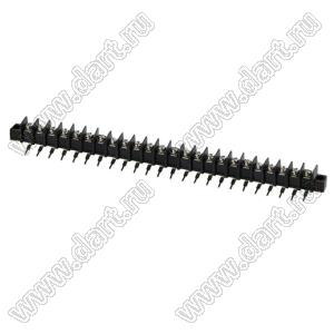 KF55RM-10.0-24P-13 (DG55R-A-24P-13) клеммник барьерный на плату угловой с монтажными ушами; шаг 10мм; 24-позиц.; I max=30А; U=300В