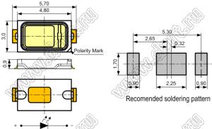 ЧИП светодиоды SMD в корпусе LED5730 (5,7x3,0мм)