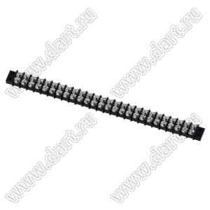 KF49M-9.5-26P-13 (DG49-A-26P-13) клеммник барьерный, корпус двухрядный с монтажными ушами; шаг=9,5мм; I max=20/32А (стандарт UL/ICT); U=450В (стандарт UL/ICT); 26-конт.