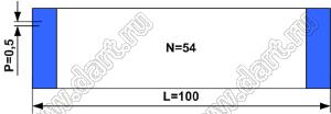 BLFPC P0,5 54PIN 200mm шлейф плоский сверхтонкий FFC/FPC; 54; длина 200мм; контакты на одной поверхности