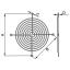 S120-8 (RCOFM-120) решетка вентилятора; 120x120мм; A=157мм; B=104мм