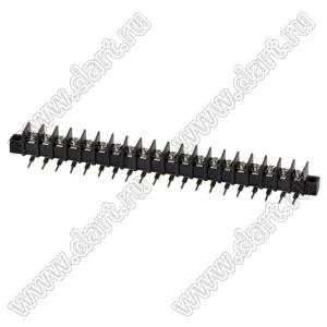 KF35RM-8.25-20P-13 (DG35R-A-20P-13) клеммник барьерный, выводы угловые в плату, корпус с монтажными ушами; шаг=8,25мм; I max=20/24А (стандарт UL/ICT); U=300/450В (стандарт UL/ICT); 20-конт.