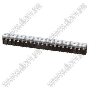 KF28C-7.62-20P-13 (DG28C-B-20P-13) клеммник барьерный на плату прямой; шаг=7,62мм; I max=20/24А (стандарт UL/ICT); U=300/250В (стандарт UL/ICT); 20-позиц.