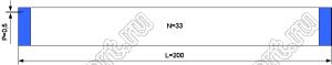 BLFPC P0,5 33PIN 200mm шлейф плоский сверхтонкий FFC/FPC; 33; длина 200мм; контакты на одной поверхности