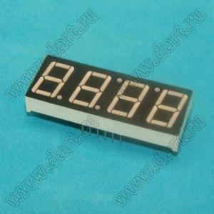 BJ5464AY индикатор светодиодный; 0.56"; 4-разр.; 7-сегм.; желтый; общий катод