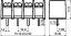 KF55C-10.0-11P-13 (DG55C-B-11P-13) клеммник барьерный на плату прямой; шаг 10мм; 11-позиц.; I max=30А; U=300В