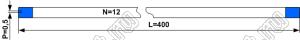 BLFPC P0,5 12PIN 400mm шлейф плоский сверхтонкий FFC/FPC; 12; длина 400мм; контакты на одной поверхности