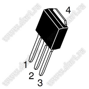 MAC4DLM-1G (IPAK) симистор с малым током управления; Itrms=4А; Vdrm=600В; Igt=3мА (макс.)