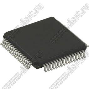 AT89C51CC03CA-RDTUM (VQFP64) микросхема 8-битный AVR микроконтроллер; 64KB (HIGH SPEED FLASH); 40/60МГц; Uпит.=3...5,5В; -40...+85°C; маркировка 89C51CC03CA-UM
