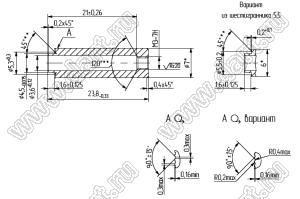 BONR-M3D7H22,2Z втулка резьбовая развальцовочная (бонка) сквозная М3; H=22,2мм; H=2,3мм; сталь оцинкованная