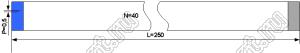 BLFPC P0,5 40PIN 250mm REV шлейф плоский сверхтонкий FFC/FPC; 40; длина 250мм; контакты на разных поверхностях