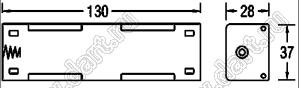 BH125A отсек батарейный; Dx2; 130x28x37мм; c проводами 150мм; открытый