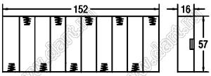 BH3101A отсек батарейный; AAx10; 152x16x57мм; c проводами 150мм; открытый