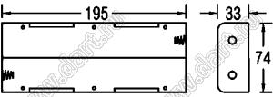 BH162A отсек батарейный; Dx6; 195x33x74мм; c проводами 150мм; открытый