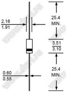 1N4486 стабилитрон; корпус=M1A; ±5%; 1,5Вт; 75В