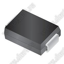 MBRA340T3G (SMA/DO-214AC) диод Шоттки для поверхностного (SMD) монтажа; VRRM=40В; IFM=3А; VFM=0,45В (при IF=3А); Tраб. -55...+150°C; маркировка A34