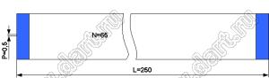 BLFPC P0,5 65PIN 250mm шлейф плоский сверхтонкий FFC/FPC; 65; длина 250мм; контакты на одной поверхности