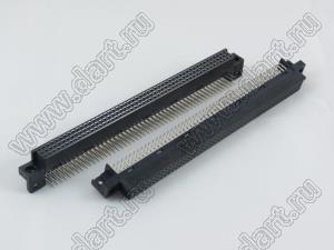 9001-141501С00A (DIN 41612-150ABC-FR) розетка угловая 3-х рядная; 150-конт.; P=2,54мм