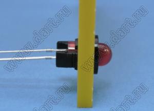 LED5-8 держатель 5мм светодиода на панель; черный; C=5,0мм; нейлон-66 (UL)