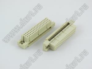 9001-1632IDC00A (DIN 41612-32ABC-FS-IDC) розетка IDC на плоской кабель с шагом 1.27 мм 3-х рядная; 32-конт.; P=2,54мм