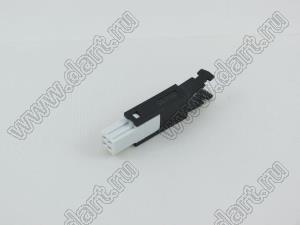 9001-8204С10G1A (DIN 41612-4AB-FS-IDC) розетка IDC на плоской кабель с шагом 1.27 мм 2-х рядная; 4-конт.; P=2,54мм