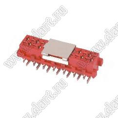 DS1015-06-14R6 розетка SMD IDC Micro Match; шаг 2,54x1,27мм; 14-конт.