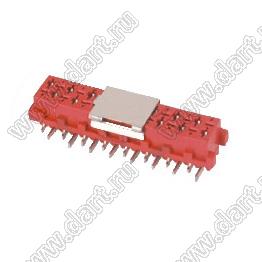 DS1015-06-16R6 (8-2178711-6) розетка SMD IDC Micro Match; шаг 2,54x1,27мм; 16-конт.