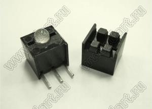 LED-343 держатель 3мм светодиода на плату угловой; C=3,2мм; нейлон-66 (UL); черный