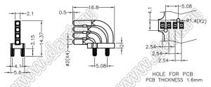 LPE4-3.6V0 световод угловой; поликарбонат (UL); прозрачный