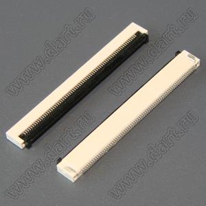 1226-80-02 розетка SMD для плоского шлейфа (FPC); шаг 0,5мм; 80-конт.; контакты снизу