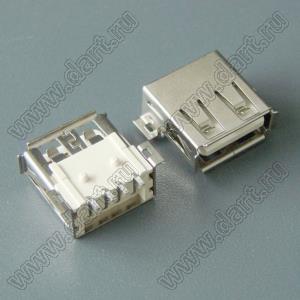 US01-255BR розетка USB2.0 на плату SMD тип A