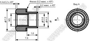 BONR-М3D7H6Z-009 втулка резьбовая развальцовочная (бонка) М3; H=6мм; сталь оцинкованная