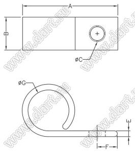 CD-16-1 фиксатор кабеля; нейлон-66 (UL); натуральный