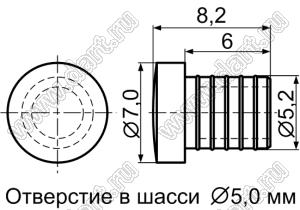 MHD-5L заглушка круглого отверстия; термопластичный эластомер (TPE); черный