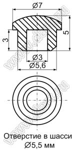 MHD-5.5(IV) заглушка круглого отверстия; силиконовая резина; компьютерный