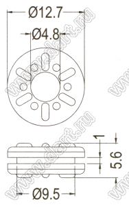 TGM-64G(B) амортизатор под винт для жесткого диска; термопластичный эластомер; черный