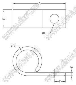 CD-12.7 фиксатор кабеля; нейлон-66 (UL); натуральный