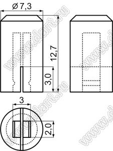TSC-4 толкатель переключателя; нейлон-66 (UL); черный