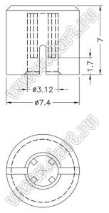 TSC-40 толкатель переключателя; пластик ABS (UL); черный