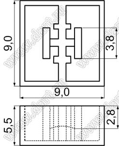 TSC-18 толкатель переключателя; ABS пластик (UL); черный