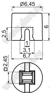 TSC-8 толкатель переключателя; нейлон-66 (UL); черный