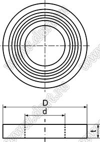 P-WE-PF88 шайба уплотнительная; 3; d=86мм; D=110мм; t=2мм; EPDM; черный; Tраб.=-40...+140°C