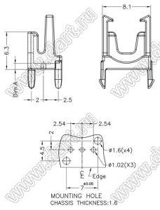 RECG-1 кожух фототранзистора; нейлон-66 (UL); черный