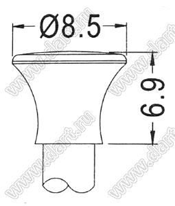 DL-16 защелка дверцы; поликарбонат PC(UL); 94V-2; черный; нейлон-66 (UL)