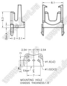 RECC-5.5 кожух фототранзистора; нейлон-66 (UL); черный