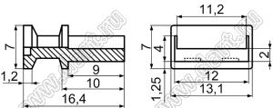 USBC-2 заглушка разъема USB-A; пластик ABS (UL); черный