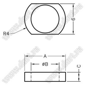 WS8-55-18 шайба пластиковая; D=8,0мм; d=5,5мм; T=1,8мм; нейлон-66 (UL); натуральный